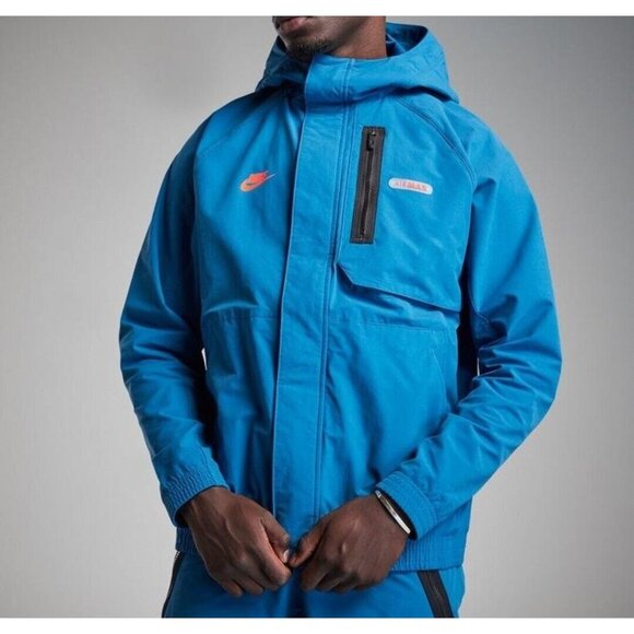 Nike Other - Nike Sportswear Air Max Graphic Woven Mens Full-Zip Jacket FN0243-457 Blue XL